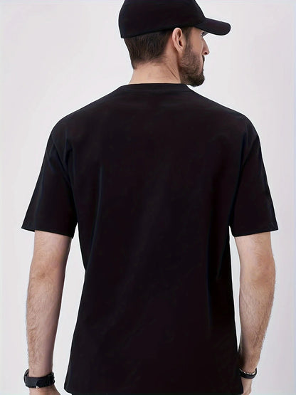 Men's Casual Short-Sleeve T-Shirt, Fashionable & Versatile, Outdoor & Active Wear Tee With Inspirational Print