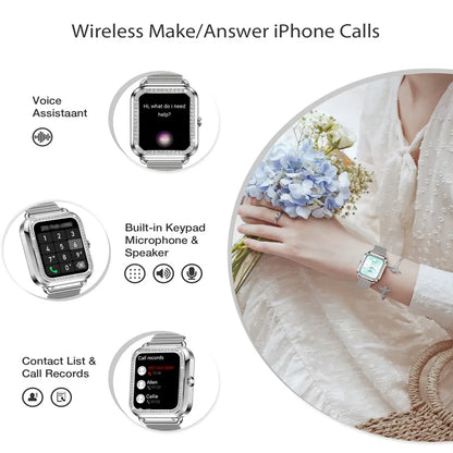 Women's Fashion Wearable Smartwatch (answer/dial), For Android And IPhone, Fitness Watch, AI Voice Function