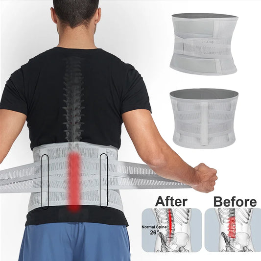Men Waist Support Belt For Back Pain Waist Trainer Trimmer Belt Gym Waist Protector Weight Lifting Sport Body Shaper Corset Faja