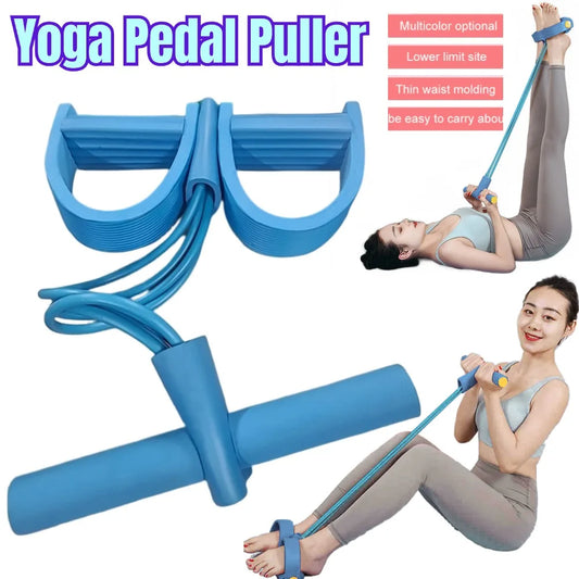 Pedal Pulling Resistance Band Sit-up Assistant with Slimming Belly Female Fitness Yoga Equipment Household Fitness Pulling Rope