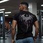 Phoenix printed short sleeve compression shirt for mens and womens sports running exercise T-shirt gym exercise equipment Coospo