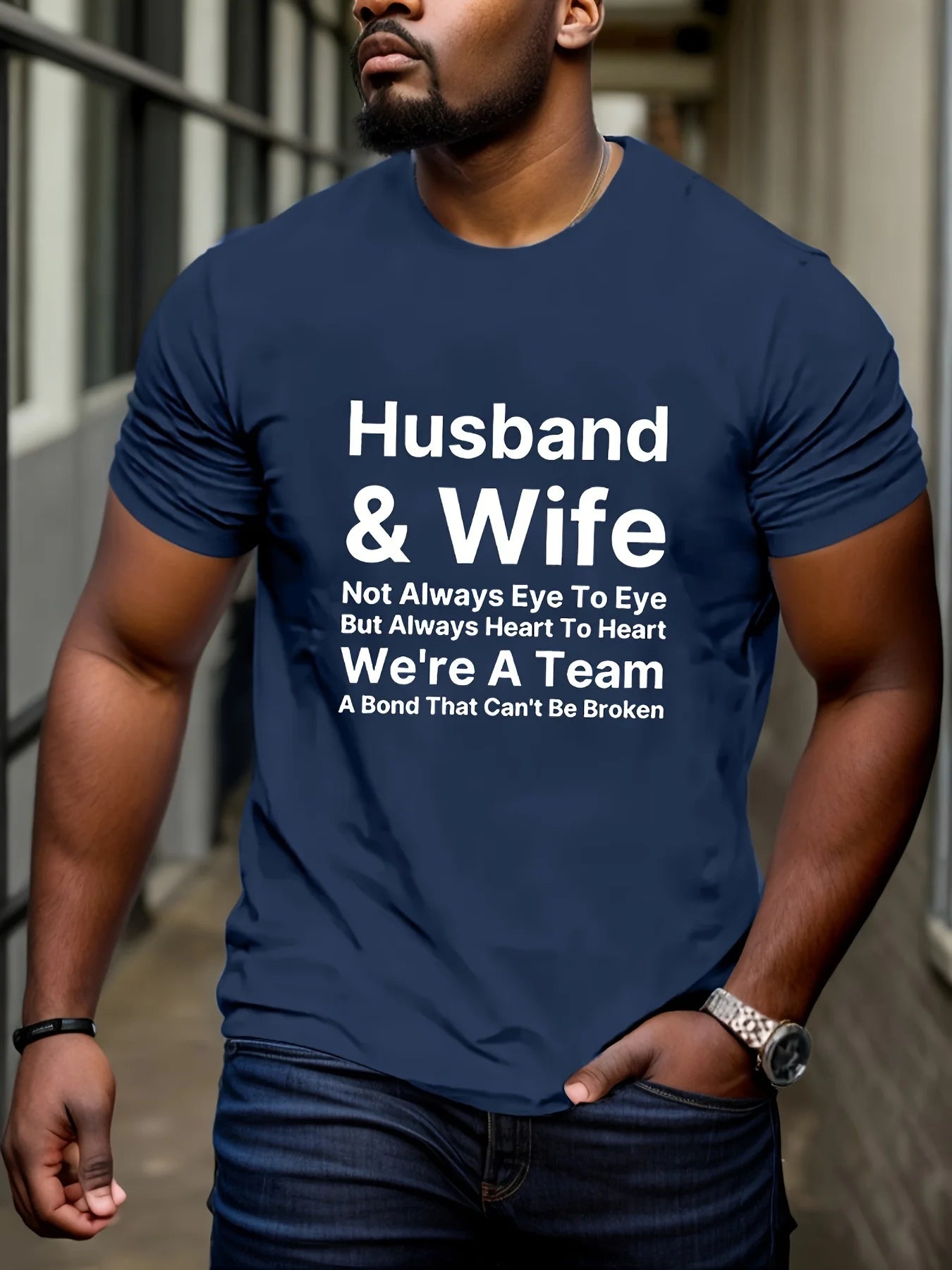 Men's Casual Short-Sleeve T-Shirt, Fashionable & Versatile, Outdoor & Active Wear Tee With Inspirational Print