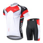 Men Breathable Quick Dry Comfortable Short Sleeve Jersey + Padded Shorts Cycle Clothing Set Riding Sportswear