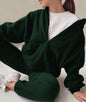 2pcs/Set New Women's Loose Sports Casual Sweater Suit Two-Piece Streetwear Pants Suit Sports Pullover