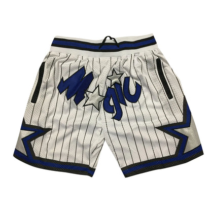 2025 Retro Embroidered Basketball Shorts Men High-Waisted Gym Cropped Shorts - Athletic Streetwear Training Sportswear