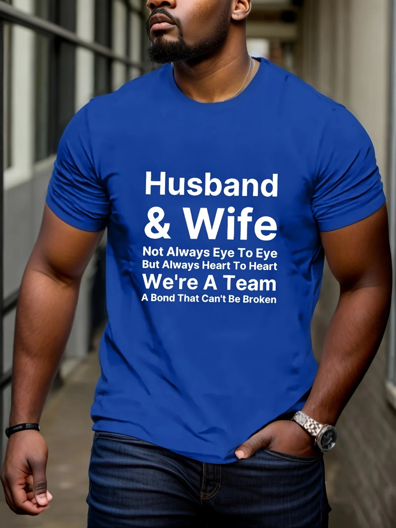 Men's Casual Short-Sleeve T-Shirt, Fashionable & Versatile, Outdoor & Active Wear Tee With Inspirational Print