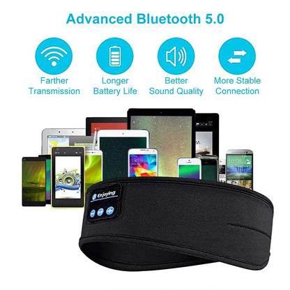 Sports Fitness Music Bluetooth Headband Elastic Sleeping Eye Mask Patch Wireless Bluetooth Headset Wireless Headscarf Earphones