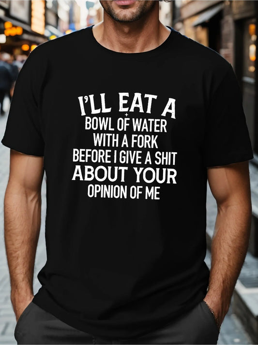 Summer Men's Front Printed Short Sleeve T-Shirt Top Comfortable Breathable Fabric Casual Sports Style View