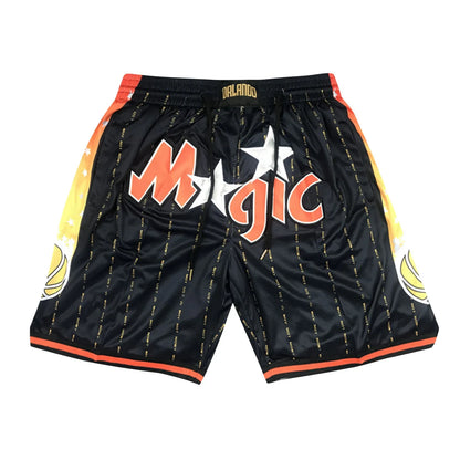 2025 Retro Embroidered Basketball Shorts Men High-Waisted Gym Cropped Shorts - Athletic Streetwear Training Sportswear