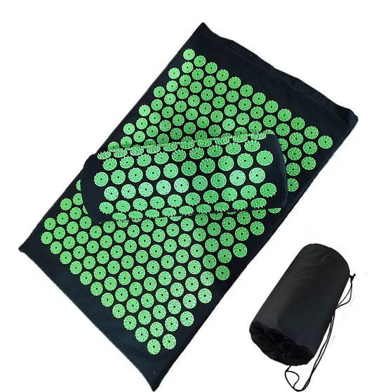 Spike Acupuncture Massage Yoga Mat Cushiont/Pillow Massager (appro.67*42cm)Acupressure Cushion Stress Relieve Back Body Pain Mat