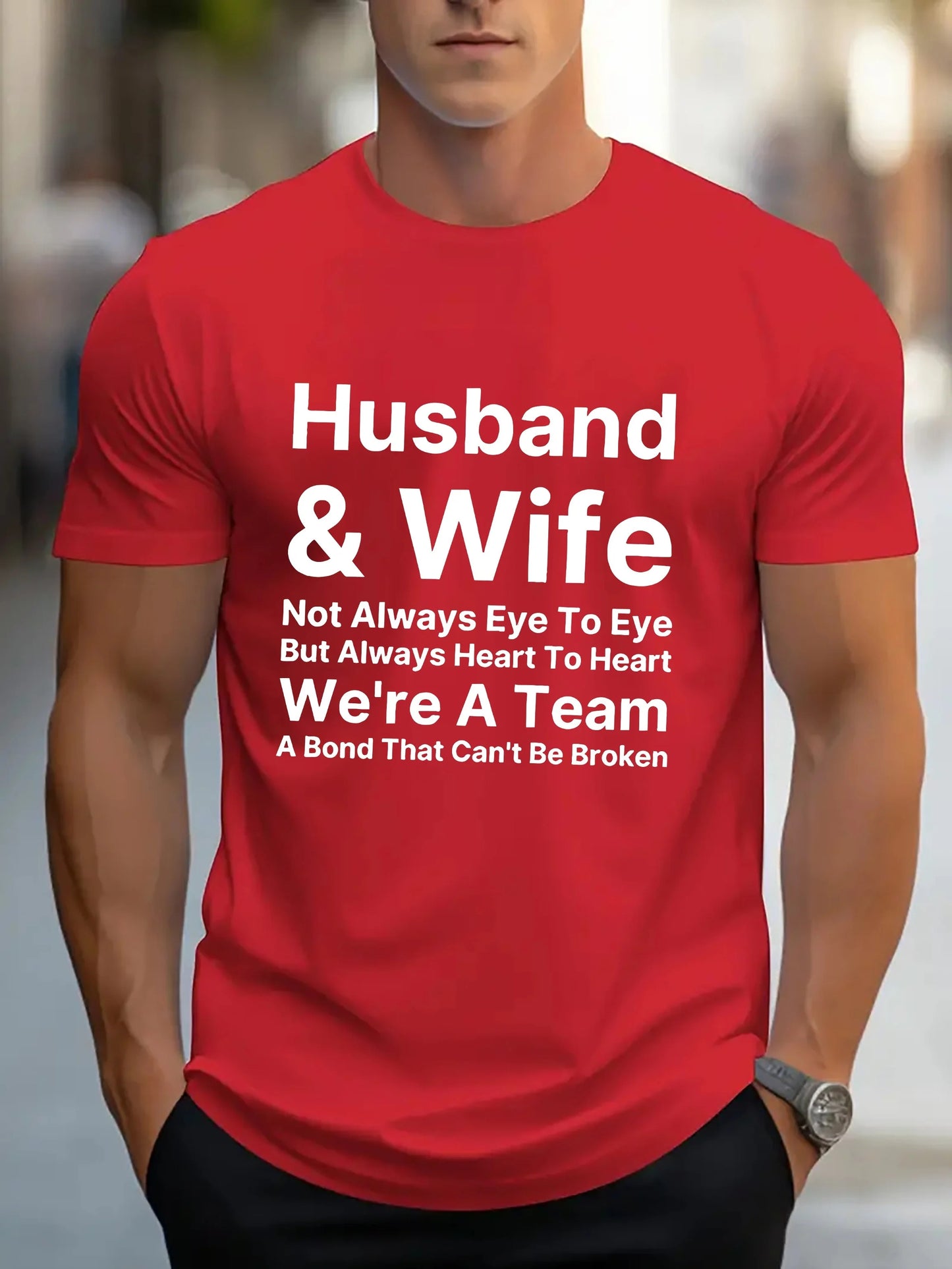 Men's Casual Short-Sleeve T-Shirt, Fashionable & Versatile, Outdoor & Active Wear Tee With Inspirational Print