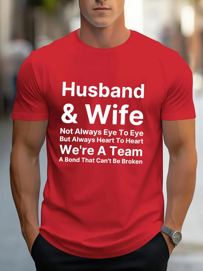 Men's Casual Short-Sleeve T-Shirt, Fashionable & Versatile, Outdoor & Active Wear Tee With Inspirational Print