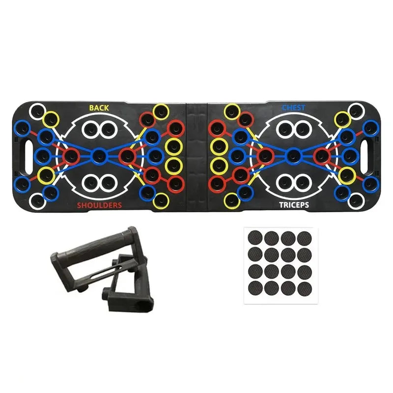 Color Folding Push-up Plate Bracket Multi-mode Adjustable with Chest Abdomen Back Partition Core Muscle Exerciser