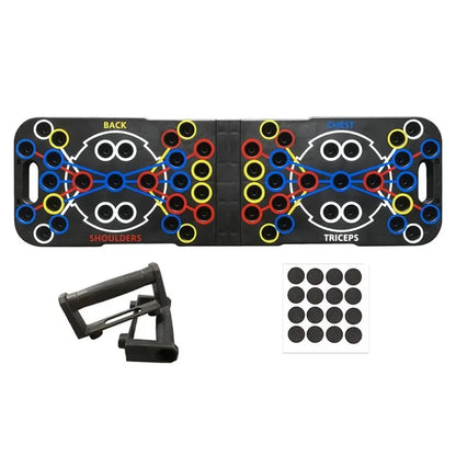 Color Folding Push-up Plate Bracket Multi-mode Adjustable with Chest Abdomen Back Partition Core Muscle Exerciser