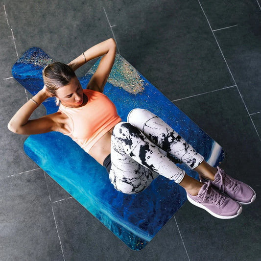 Rubber Yoga Meditation Pad Anti-Slip Pilates Gymnastics Mat Soft Breathable Portable High-Temperature Resistant Sports Equipment